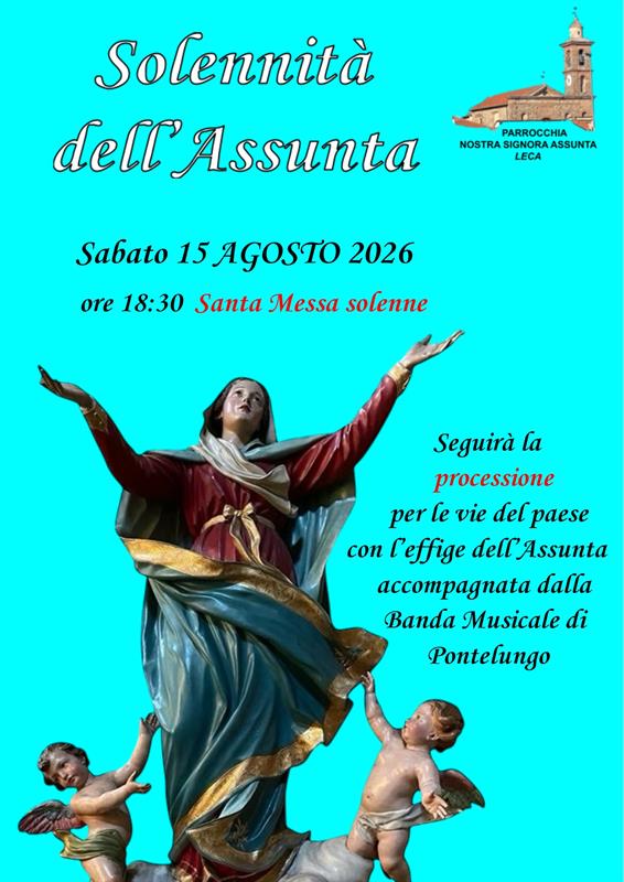 Solennità dell'Assunta Solennità dell'Assunta